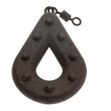 Maxbell Maxbell Flat Pear Metal Fishing Swivel Weights Fishing Pear Shape Sinker Brown