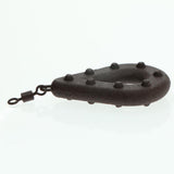 Maxbell Maxbell Flat Pear Metal Fishing Swivel Weights Fishing Pear Shape Sinker Brown