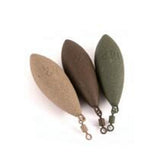 Maxbell Maxbell Lead Fishing Sinker Coated Weights Plummet Lure with Connector Swivel  Brown