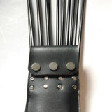 Maxbell Maxbell Hunting Archery Leather Arrow Quiver Pocket Holder Bag for 12 Arrow Black