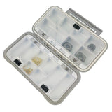Maxbell Maxbell Plastic Fishing Hook Lures Baits Tackle Storage Organizer Box Case M Gray