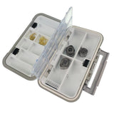 Maxbell Maxbell Plastic Fishing Hook Lures Baits Tackle Storage Organizer Box Case M Gray