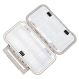 Maxbell Maxbell Plastic Fishing Hook Lures Baits Tackle Storage Organizer Box Case M Gray