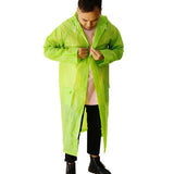 Maxbell Maxbell Emergency Rain Ponchos with Pockets Hood for Men Women Kids green-L