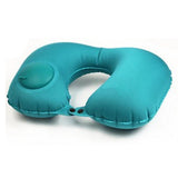 Maxbell Inflatable U Shape Travel Pillow Neck Head Rest Support Cushion Blue