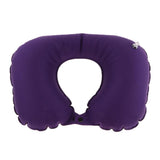 Maxbell Inflatable U Shape Travel Pillow Neck Head Rest Support Cushion Purple