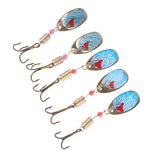 Maxbell Maxbell 5 Pieces Fishing Lures Spoon Metal Jig Baits Spinner Baits E