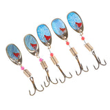 Maxbell Maxbell 5 Pieces Fishing Lures Spoon Metal Jig Baits Spinner Baits E