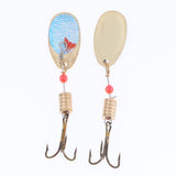 Maxbell Maxbell 5 Pieces Fishing Lures Spoon Metal Jig Baits Spinner Baits E