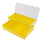 Maxbell Maxbell 2-Tray Fishing Tackle Box Bait Lure Storage Container Yellow 25.6x15.8x7.5cm