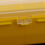 Maxbell Maxbell 2-Tray Fishing Tackle Box Bait Lure Storage Container Yellow 25.6x15.8x7.5cm