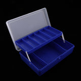 Maxbell Maxbell 2-Tray Fishing Tackle Box Bait Lure Storage Container Blue 25.6x15.8x7.5cm