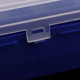 Maxbell Maxbell 2-Tray Fishing Tackle Box Bait Lure Storage Container Blue 25.6x15.8x7.5cm