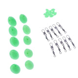 Maxbell 3x10 Pieces Bombarda Sbirolino Floating Trout Pose Fly Fishing Floats Green