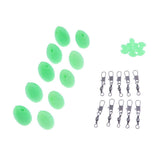Maxbell 4x10 Pieces Bombarda Sbirolino Floating Trout Pose Fly Fishing Floats Green