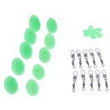 Maxbell 2x10 Pieces Bombarda Sbirolino Floating Trout Pose Fly Fishing Floats Green