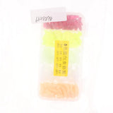 Maxbell 4x125Pcs Fishing Lure Maggot Grub Soft Lure Baits False Worms Beige