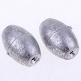 Maxbell Maxbell 25Pieces Premium Fishing Sinker Weights Olive Shape Lead Fishing Weights 40g