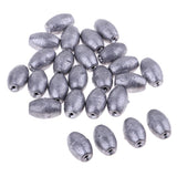 Maxbell Maxbell 25Pieces Premium Fishing Sinker Weights Olive Shape Lead Fishing Weights 40g