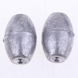 Maxbell Maxbell 25Pieces Premium Fishing Sinker Weights Olive Shape Lead Fishing Weights 40g