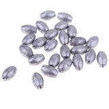 Maxbell Maxbell 25Pieces Premium Fishing Sinker Weights Olive Shape Lead Fishing Weights 40g