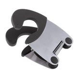 Maxbell Maxbell Stainless Steel Spoon Holder Pot Clip Scoop Clamp Tongs Holder Black