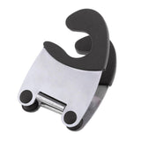 Maxbell Maxbell Stainless Steel Spoon Holder Pot Clip Scoop Clamp Tongs Holder Black