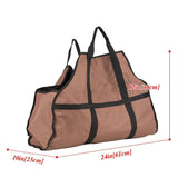 Maxbell Maxbell Large Firewood Log Carrier Tote Bag for Fireplace & Stoves Brown