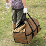 Maxbell Maxbell Large Firewood Log Carrier Tote Bag for Fireplace & Stoves Brown