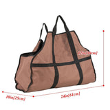 Maxbell Maxbell Large Firewood Log Carrier Tote Bag for Fireplace & Stoves Brown