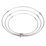 Maxbell Maxbell Stainless Steel Folding Fishing Net Brail Head Round Dipnet Tackle Tool 40cm