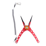 Maxbell Fishing Pliers Braid Cutters Hook Remover Split Ring Pliers Red