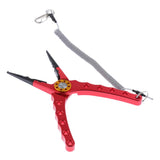 Maxbell Fishing Pliers Braid Cutters Hook Remover Split Ring Pliers Red