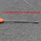 Maxbell Maxbell Portable Carp Fishing Splicing Needle Baiting Hook Drill Rig Tools Green