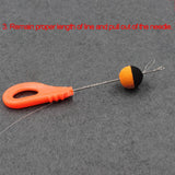 Maxbell Maxbell Portable Carp Fishing Splicing Needle Baiting Hook Drill Rig Tools Yellow