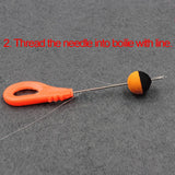 Maxbell Maxbell Portable Carp Fishing Splicing Needle Baiting Hook Drill Rig Tools Yellow