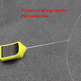 Maxbell Maxbell Fishing Bait Needle Splicing Needle Baiting Hook Drill Rig Tools Orange