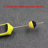 Maxbell Maxbell Fishing Bait Needle Splicing Needle Baiting Hook Drill Rig Tools Orange
