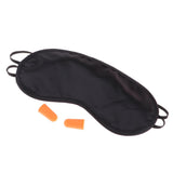 Maxbell Maxbell 3in1 Travel Office Set Sleeping Eye Mask Patch Pillow Ear Plugs Black