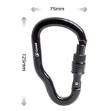 Maxbell Maxbell 25KN Safety Climbing Carabiner Screw Lock for Mountaineer Hiking Rappelling