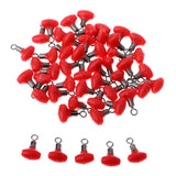 Maxbell Maxbell Fishing Swivels Double Hole Line Sinker Hook Connector Red 7x12mm