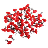 Maxbell Maxbell Fishing Swivels Double Hole Line Sinker Hook Connector Red 7x12mm