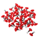 Maxbell Maxbell Fishing Swivels Double Hole Line Sinker Hook Connector Red 7x12mm