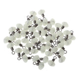 Maxbell Maxbell Fishing Swivels Double Hole Line Sinker Hook Connector White Luminous 8x12mm