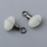Maxbell Maxbell Fishing Swivels Double Hole Line Sinker Hook Connector White Luminous 8x12mm