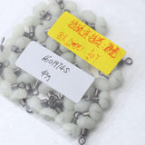 Maxbell Maxbell Fishing Swivels Double Hole Line Sinker Hook Connector White Luminous 8x12mm