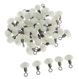 Maxbell Maxbell Fishing Swivels Double Hole Line Sinker Hook Connector White Luminous 8x12mm
