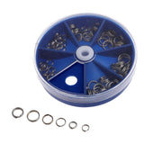 Maxbell Maxbell 115PCs Stainless Split Ring Fishing Lure Bait Connector Double Circle 7cm