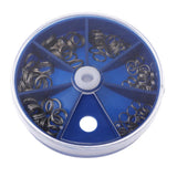 Maxbell Maxbell 115PCs Stainless Split Ring Fishing Lure Bait Connector Double Circle 7cm