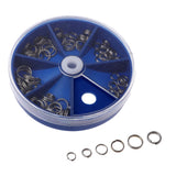 Maxbell Maxbell 115PCs Stainless Split Ring Fishing Lure Bait Connector Double Circle 7cm